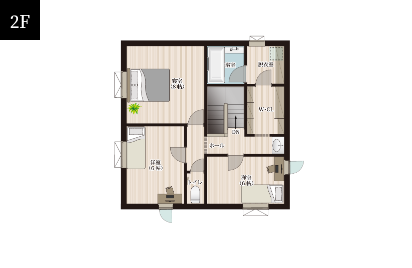 2階建てプラン2階