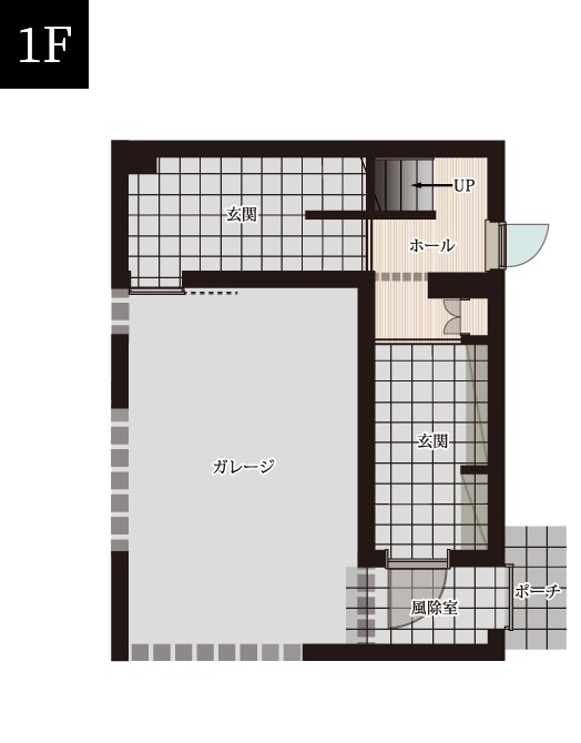 ３階建てプラン1階