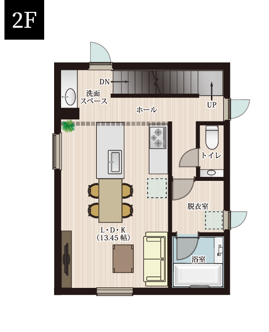 ３階建てプラン2階