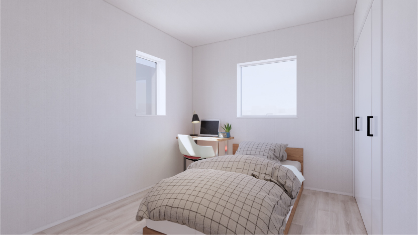 大容量ウォークインのあるシンプル3LDK