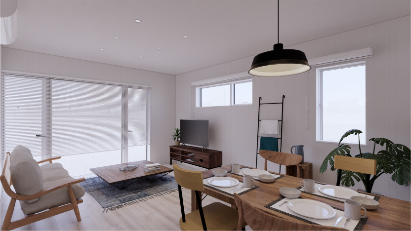 ゆるやかに、縦につながるスキップハウス