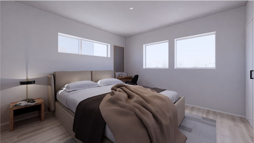 大容量ウォークインのあるシンプル3LDK