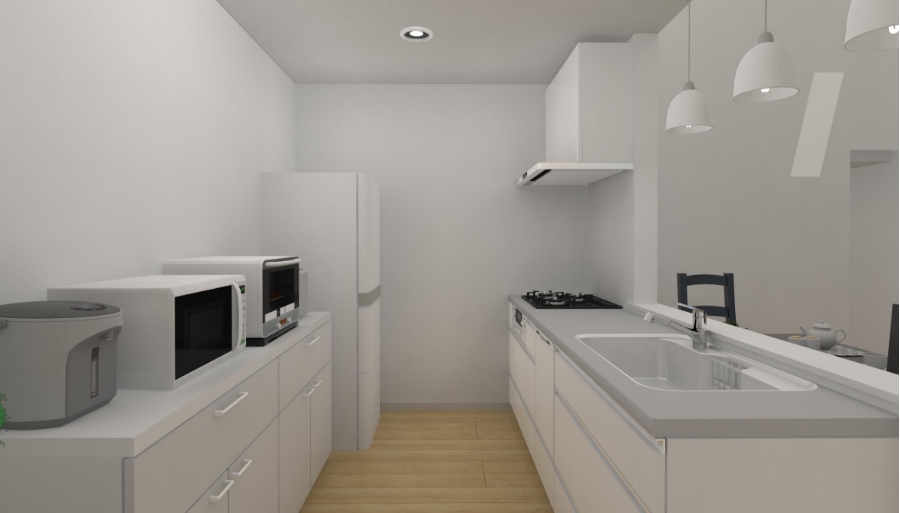 空間を立体的に使える半地下と中2階