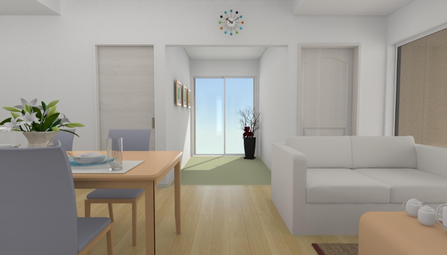 3帖の和室が暮らしを広げる平屋