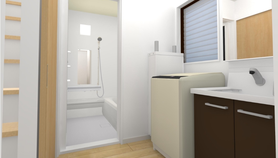 空間を立体的に使える半地下と中2階